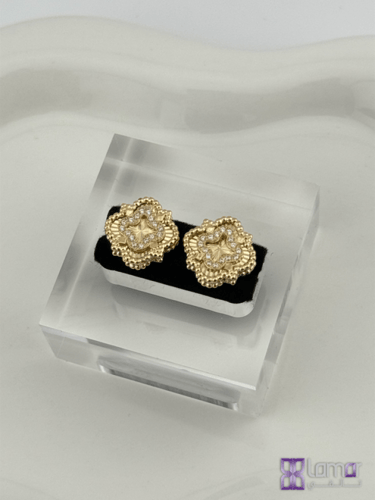 Z18SNE47 حلق ذهبي اصفر عيار 18