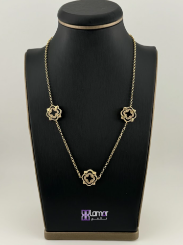 عقد ذهبي حجر اسود Z18SNTS161