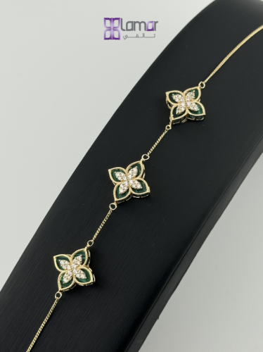 Z18SNBS12 اسوار نجمة لمار عيار 18 مُطعم بحجر الملا...