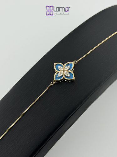 اسوار ذهبي Z18SNBS48 ازرق تركواز