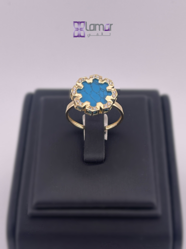 خاتم دهبي ازرق Z18SNRS5