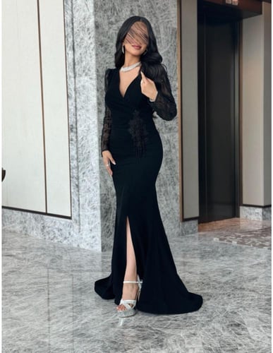 فستان اسود سهرة راقي