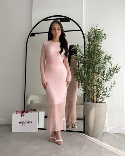 فستان لحمي ناعم G213