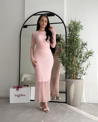 فستان لحمي ناعم G213