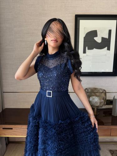 فستان تل كحلي