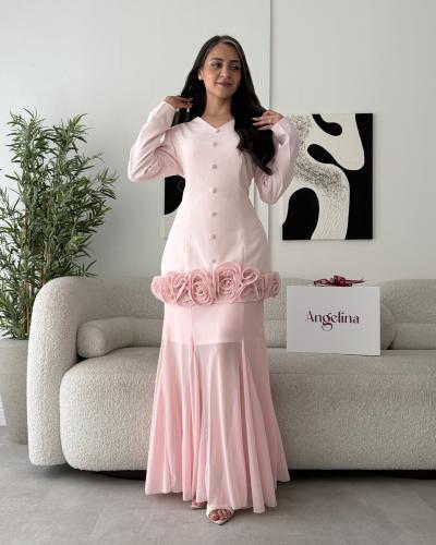 طقم قطعتين لون بيبي بنك G209