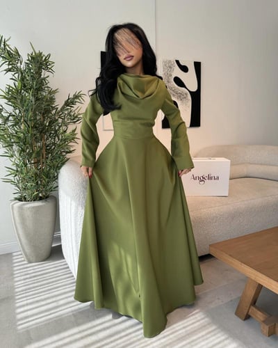 فستان ميدي ناعم تفاحي G147