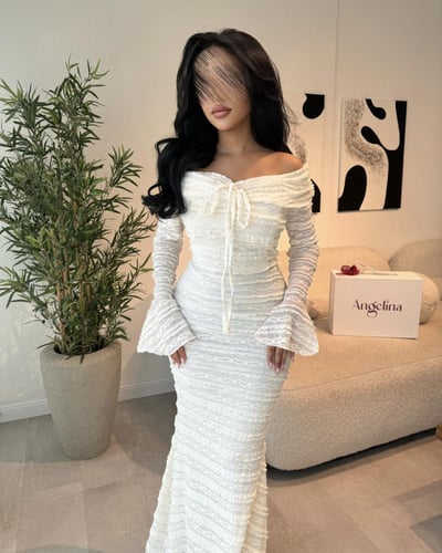 فستان طويل ناعم دانتيل G190