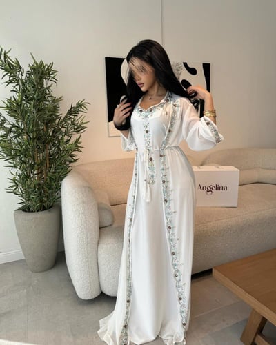 جلابيه سكري قطعتين مطرزه G186