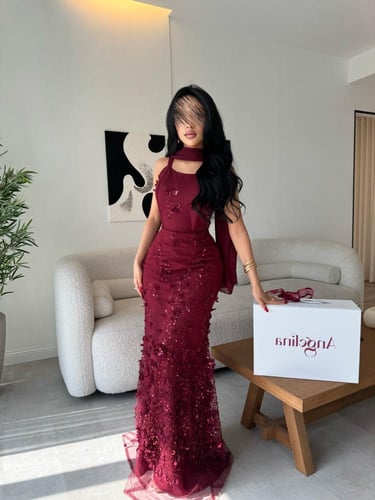 فستان عودي سهرة G114