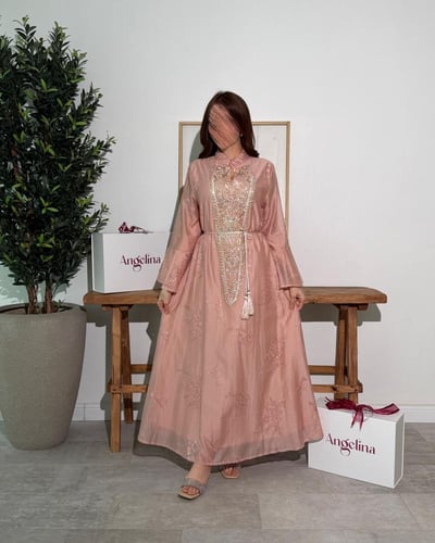 جلابيه برنت مطرزه G158