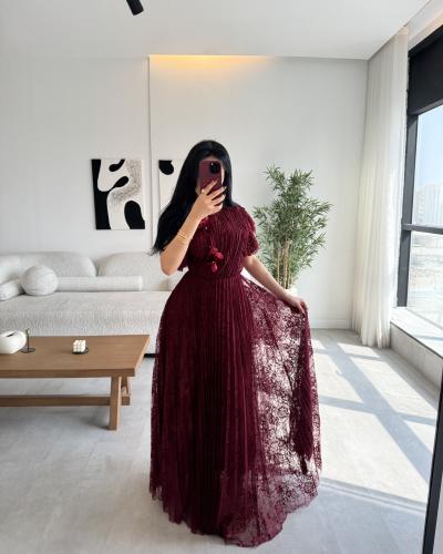 فستان عودي دانتيل G293