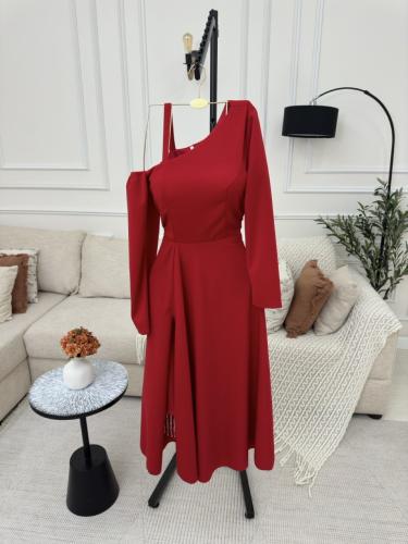 فستان قصير احمر