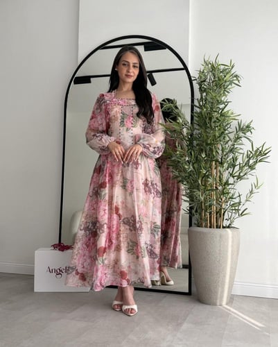 فستان ناعم مشجر G210