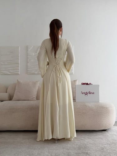 فستان بيج ناعم ساتر G267