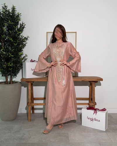 جلابيه برنت مطرزه G158