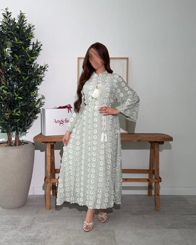 جلابيه كويتي لون تيفاني G162