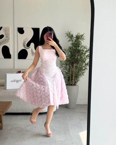 فستان قصير بيبي بينك مورد G266