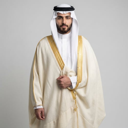 مشلح شتوي وبر - أبيض