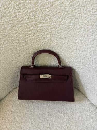 كيلي قفل فضي - برغندي