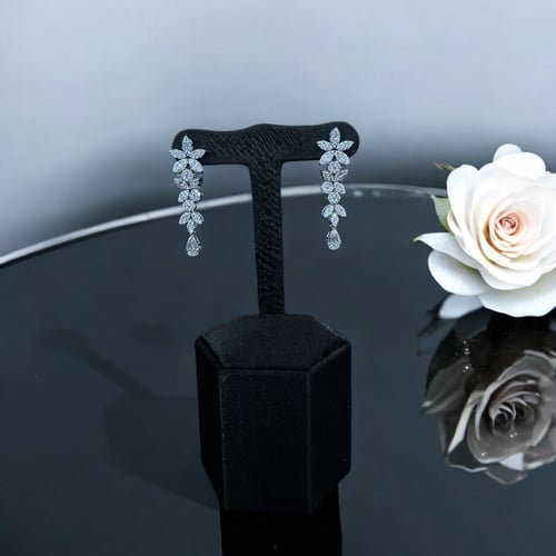 طقم سهرة لولو وزركون ابيض تصميم الماس