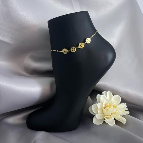 خلخال ذهبي love