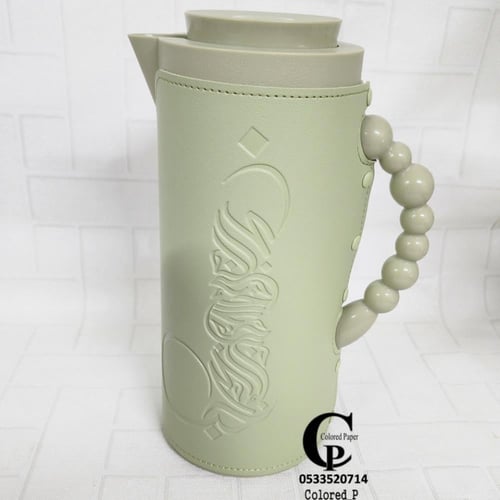 ترمس بتلبيسة جلد / أخضر