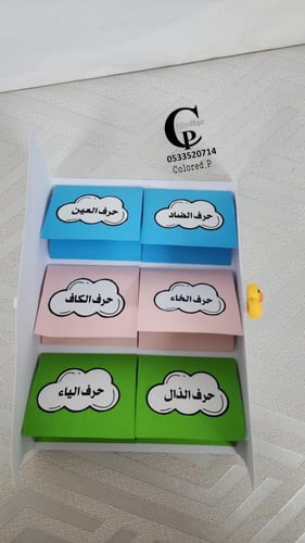 مطوية حروف الوحدة الرابعة / لغتي أول