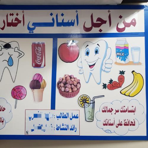 لوحة من أجل أسناني أختار غذائي