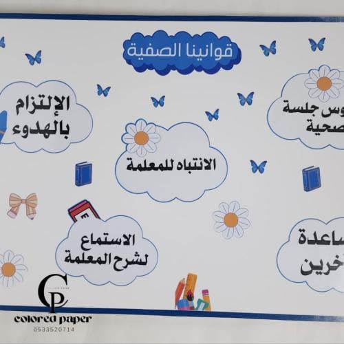 لوحة قوانيننا الصفية