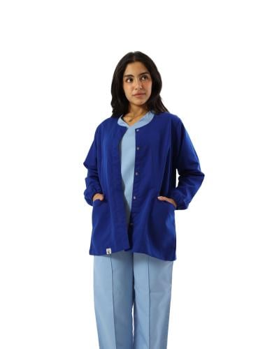 جاكيت طبي نسائي لون ازرق & سكراب لون سماوي