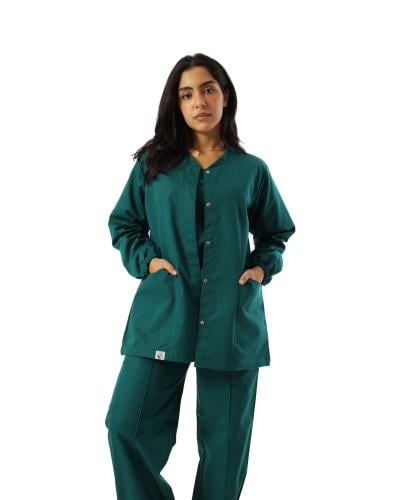 جاكيت طبي نسائي لون اخضر غامق