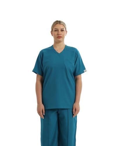 سكراب طبي نسائي لون تركواز غامق 2