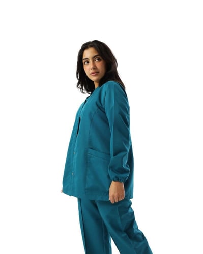 جاكيت طبي نسائي لون تركواز غامق