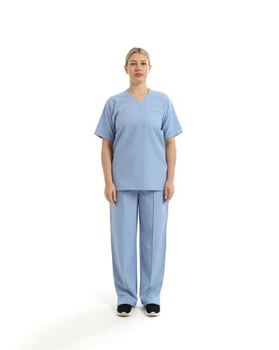 سكراب طبي نسائي لون سماوي 2