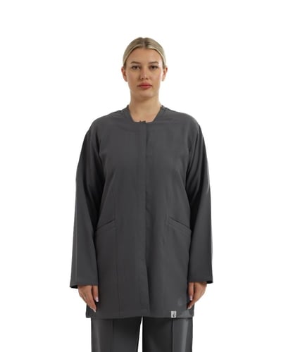 جاكيت طبي نسائي لون رمادي فاتح