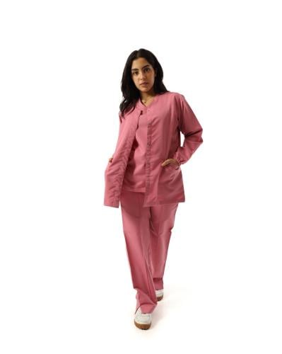 جاكيت طبي نسائي لون زهري غامق