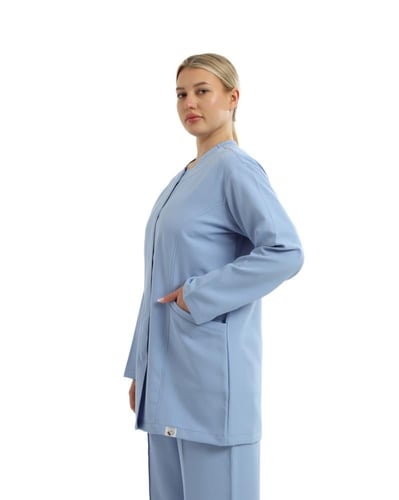 جاكيت طبي نسائي لون سماوي 2