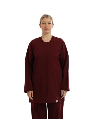 جاكيت طبي نسائي لون عنابي 2