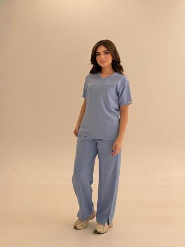 سكراب طبي نسائي لون سماوي 2