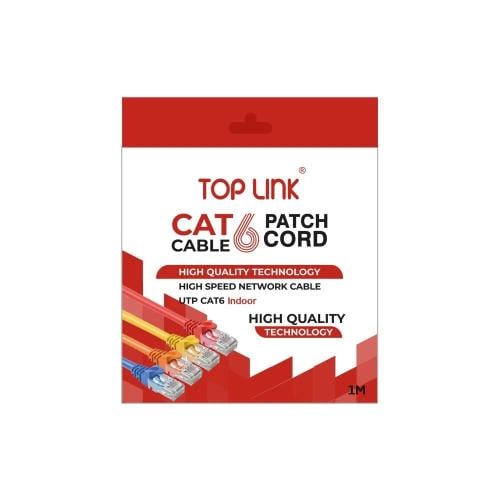 كيبل شبكة توب لنك 1متر CEBLE TOPLINK UTP CAT 6 1M