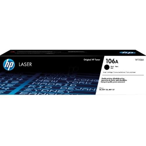 حبر اتش بي ليزر الاصلية 106A اسود، W1106A