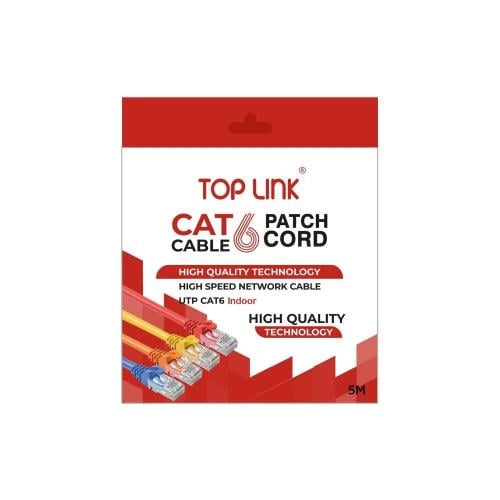 كيبل شبكة توب لنك 5متر CEBLE TOPLINK UTP CAT 6 5M