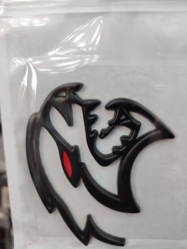 Halkat logo, black flap, left (black metal), drive...