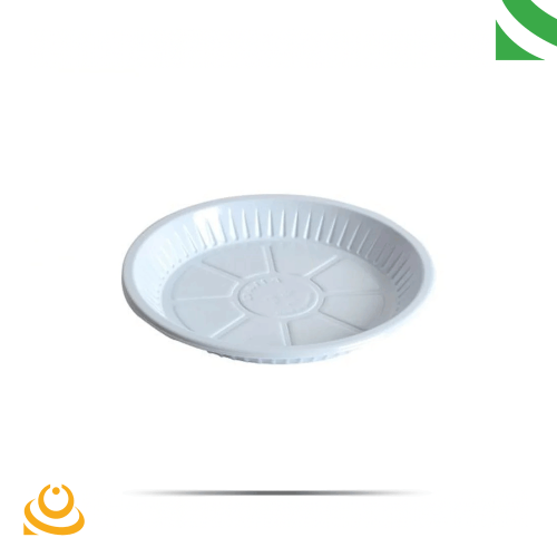 صحون بلاستيك مدور ساده 18 عدد 50 صحن