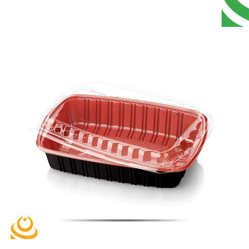 علب مستطيل اسود + احمر 10 حبات 750 مل