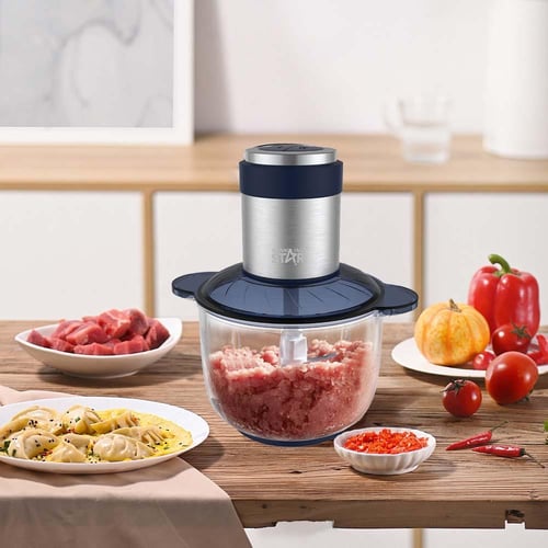 ويننج ستار قطاعة طعام , سعة 3 لتر , وعاء زجاجي , 4...