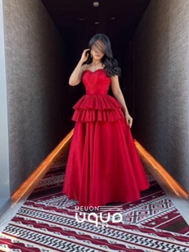 فستان سهرة احمر