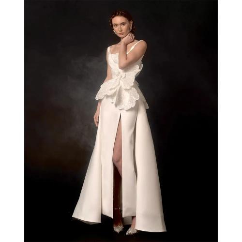 Elegant women's evening dresses with square neckline