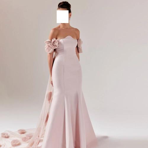 Sleeveless jersey evening dress